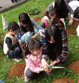 兒家系、輔幼聯合種植紫錐花 拒毒萌芽埋下健康種子