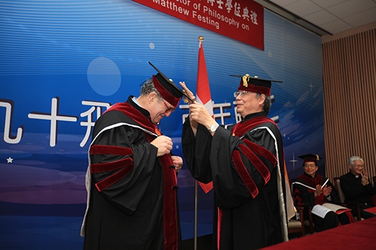 Sovereign Military Order of Malta Grand Master Matthew Festing receives Fu Jen h