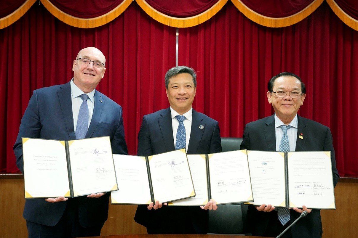 輔仁大學與澳洲西雪梨大學、越南胡志明市經濟大學簽署學術合作協議書